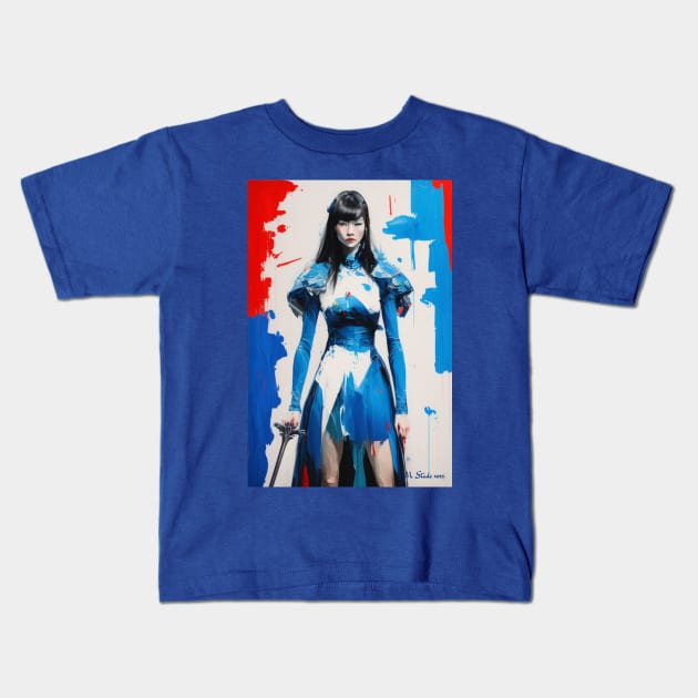 Asian warrior woman ¤ Kids T-Shirt by Stades